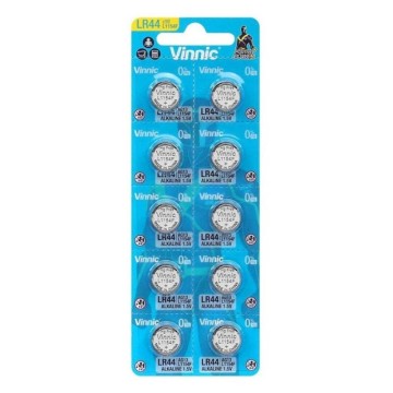 VINNIC - BATERIA BOTÃO ALCALINA AG13 L1154F LR44 BLISTER10