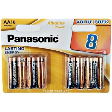 PANASONIC - BATERIA ALCALINA BRONZE AA LR6 BLISTER8