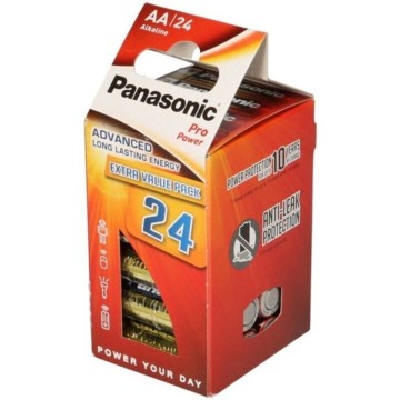 PANASONIC - PILHA AA ALCALINAS PRO POWER LR6 PACOTE24