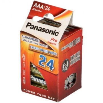 PANASONIC - PILHA AAA ALCALINAS PRO POWER LR03 PACOTE24