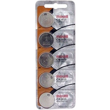 MAXELL - BATERIA DE LÍTIO BOTÃO CR2025 3V BLISTER5
