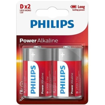 PHILIPS - PILHA ALCALINA DE ALIMENTAÇÃO D LR20 BLISTER2