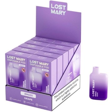 LOST MARY - BM600 NICOTINA VAPER 2 UVA DESCARTÁVEL