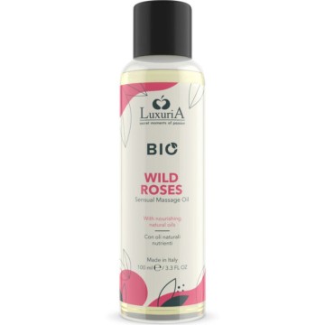 INTIMATELINE LUXURIA - ÓLEO DE MASSAGEM BIO ROSAS SELVAGENS 100 ML