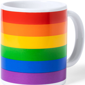 PRIDE - COPA BANDEIRA LGBT EM CAIXA INDIVIDUAL KRAFT -pt-pt-en-fr-it-