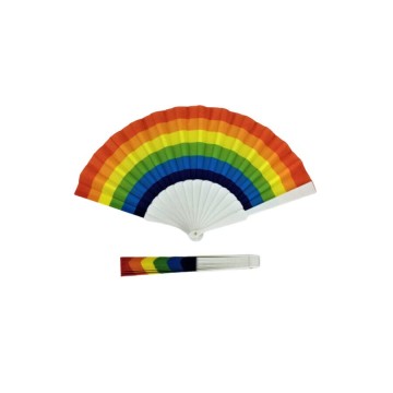 PRIDE - LEQUE DE MADEIRA COM BANDEIRA DE ARCO-ÍRIS