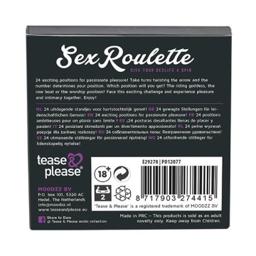 TEASE and PLEASE - ROLETA DE SEXO KAMASUTRA