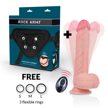 ROCKARMY - ARCOTE VIBRADOR DE SILICONE LÍQUIDO PREMIUM APACHE CONTROLE REMOTO 20.5 CM -O- 4.62 CM