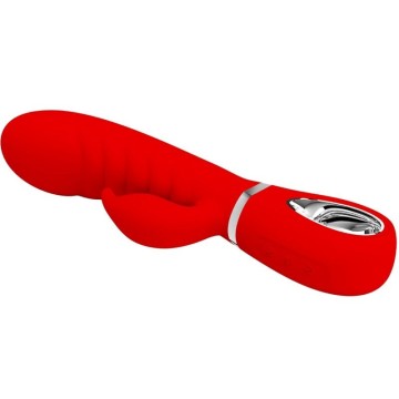 PRETTY LOVE - VIBRADOR PRESCOTT MULTIFUNO G-SPOT VERMELHO