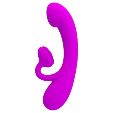 PRETTY LOVE - VIBRADOR SINCERO E ONDAS ESTIMULANTES DO CLITÓRIS SILICONE ROXO