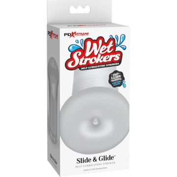 FETISH FANTASY EXTREME - TRANSPARENTE SLIDE and GLIDE SILICONE MASTURBADOR MASCULINO