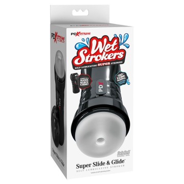 PDX EXTREME - SLIDE and GLIDE MASTURBADOR AUTOLUBRIFICANTE TRANSPARENTE