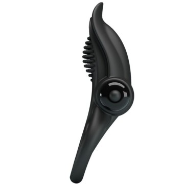 PRETTY LOVE - ANEL VIBRATÓRIO DUPLO ESTIMULADOR DE CLITÓRIS 10 VIBRAÇÕES PRETO