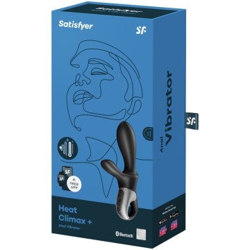 SATISFYER - HEAT CLIMAX APP VIBRADOR ANAL PRETO