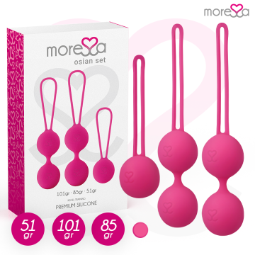 MORESSA - CONJUNTO OSIAN PREMIUM SILICONE ROSA (Osian One - 51 g Osian Two - 101 g Osian Three 85 g)