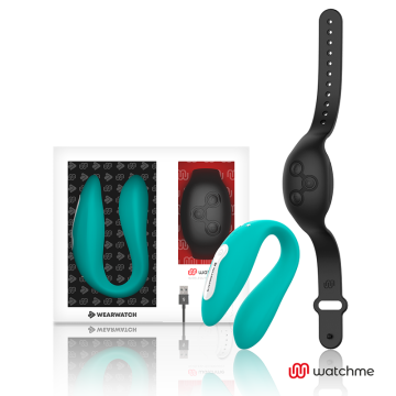 WEARWATCH - VIBRADOR DE TECNOLOGIA DUPLA WATCHME AQUAMARINE - JET