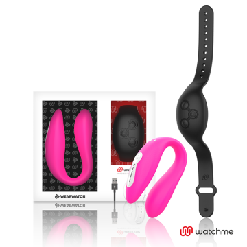WEARWATCH - VIBRADOR WATCHME DUAL TECHNOLOGY FÚCSIA-AZABACHE