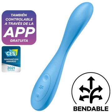 SATISFYER - APLICATIVO MULTIVIBRADOR G-SPOT FLEX 4 AZUL
