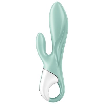 SATISFYER - AIR PUMP BUNNY 5 APLICATIVO VIBRADOR DE COELHO INFLVEL VERDE