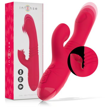 INTENSE - VIBRADOR UP and DOWN RECARREGVEL DUA MULTIFUNO COM LÍNGUA VERMELHA