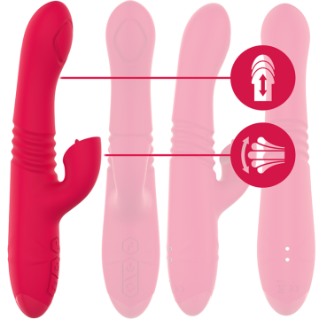 INTENSE - VIBRADOR UP and DOWN RECARREGVEL DUA MULTIFUNO COM LÍNGUA VERMELHA