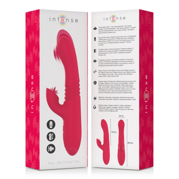 INTENSE - VIBRADOR UP and DOWN RECARREGVEL DUA MULTIFUNO COM LÍNGUA VERMELHA
