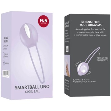 FUN FACTORY - SMARTBALL UNO BOLA PÉLVICA BRANCA - ROXA PASTEL