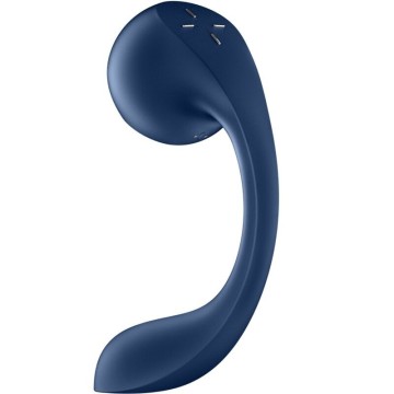 SATISFYER - PRO WAVE 4 ESTIMULADOR DE PONTO G E AIR PULSE APLICATIVO GRATUITO AZUL ESCURO