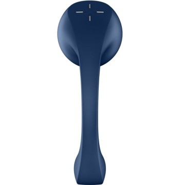 SATISFYER - PRO WAVE 4 ESTIMULADOR DE PONTO G E AIR PULSE APLICATIVO GRATUITO AZUL ESCURO
