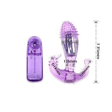 BAILE - ESTIMULADOR VAGINAL E ANAL LILAC COM VIBRAO