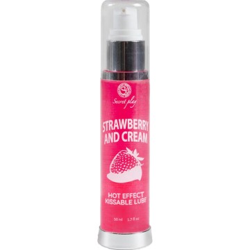SECRETPLAY - LUBRIFICANTE 2-1 EFEITO TÉRMICO MORANGO E CREME 50 ML