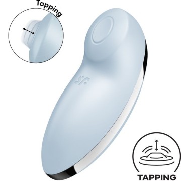 SATISFYER - TAP and CLIMAX 2 VIBRADOR and ESTIMULADOR AZUL