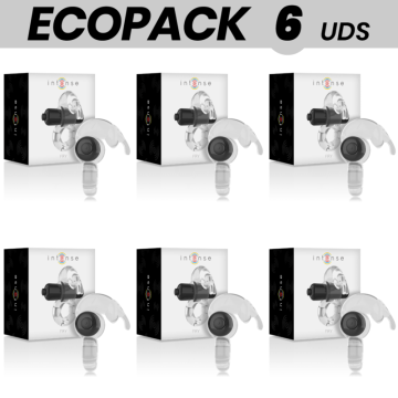 ECOPACK 6 UNIDADES - INTENSE ANEL VIBRADOR TRANSPARENTE FRITURA INTENSA