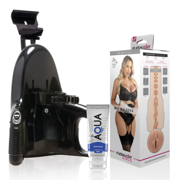 FLESHLIGHT - MIA MALKOVA VAGINA LVL UP LANÇAMENTO UNIVERSAL LUBRIFICANTE AQUA QUALITY 50 ML