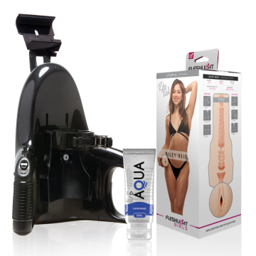FLESHLIGHT - VAGINA RILEY REID UTOPIA LANÇAMENTO UNIVERSAL LUBRIFICANTE AQUA QUALITY 50 ML