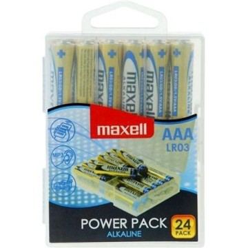 MAXELL - PACOTE DE PILHA ALCALINA AAA LR03 24 PILHAS