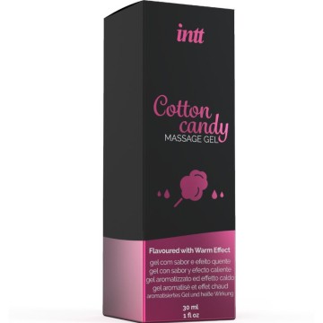INTT MASSAGE and ORAL SEX - GEL DE MASSAGEM COM SABOR ALGODÃO DOCE E EFEITO AQUECENTE