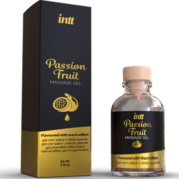 INTT MASSAGE and ORAL SEX - GEL DE MASSAGEM COM SABOR DE MARACUJÁ COM EFEITO CALOR
