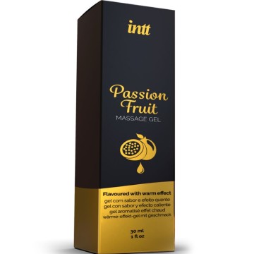 INTT MASSAGE and ORAL SEX - GEL DE MASSAGEM COM SABOR DE MARACUJÁ COM EFEITO CALOR