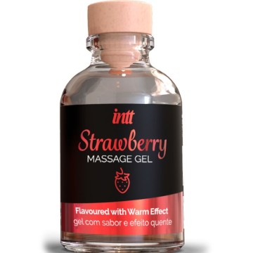 INTT MASSAGE and ORAL SEX - GEL DE MASSAGEM HOT EFFECT SABOR DE MORANGO