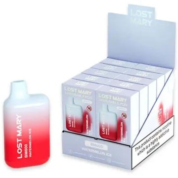 LOST MARY - (EXPOSITOR PROFESSIONAL PACK -10 UNIDADES) BM600 NICOTINE VAPER 2 DESCARTÁVEL WATERMELON ICE