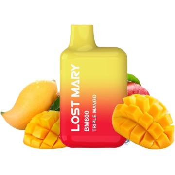LOST MARY - (EXPOSITOR PROFESSIONAL PACK -10 UNIDADES) BM600 NICOTINE VAPER 2 DESCARTÁVEL TRIPLE MANGO