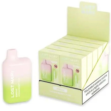 LOST MARY - (EXPOSITOR PROFESSIONAL PACK -10 UNIDADES) BM600 NICOTINE VAPER 2 DESCARTÁVEL MORANGO KIWI