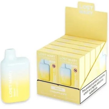 LOST MARY - (EXPOSITOR PROFESSIONAL PACK -10 UNIDADES) BM600 NICOTINE VAPER 2 DESCARTÁVEL ABACAXI ICE