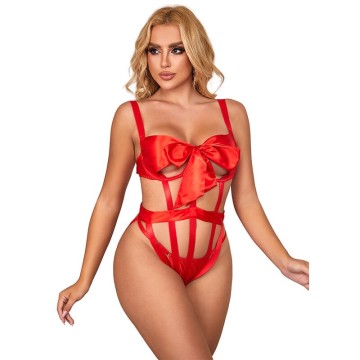 SUBBLIME - 954468 BODY SEXY ABERTO COM LAÇO VERMELHO S-M