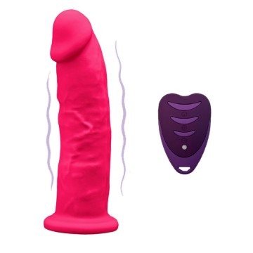 SILEXD - MODELO DE PÊNIS REALISTA 2 ROSA CONTROLE REMOTO LRS 17 CM