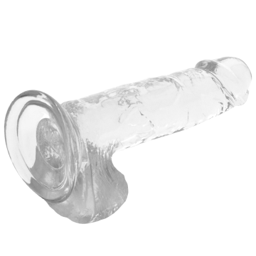 X RAY - ARNÊS DILDO TRANSPARENTE COM BOLAS 20 CM -O- 4.5 CM