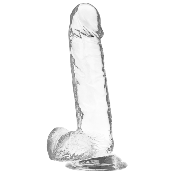 X RAY - ARNÊS DILDO TRANSPARENTE COM BOLAS 20 CM -O- 4.5 CM