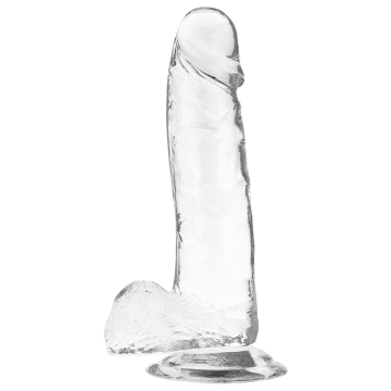 X RAY - ARNÊS DILDO TRANSPARENTE COM BOLAS 20 CM -O- 4.5 CM