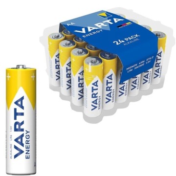 VARTA - PILHA ALCALINA ENERGÉTICA AA LR6 PACK24 PILHAS
